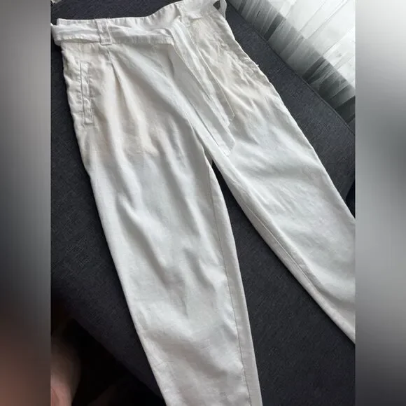 Anthropologie White Nias Trousers Pants By Ett Twa Size 0 - Picture 16 of 16